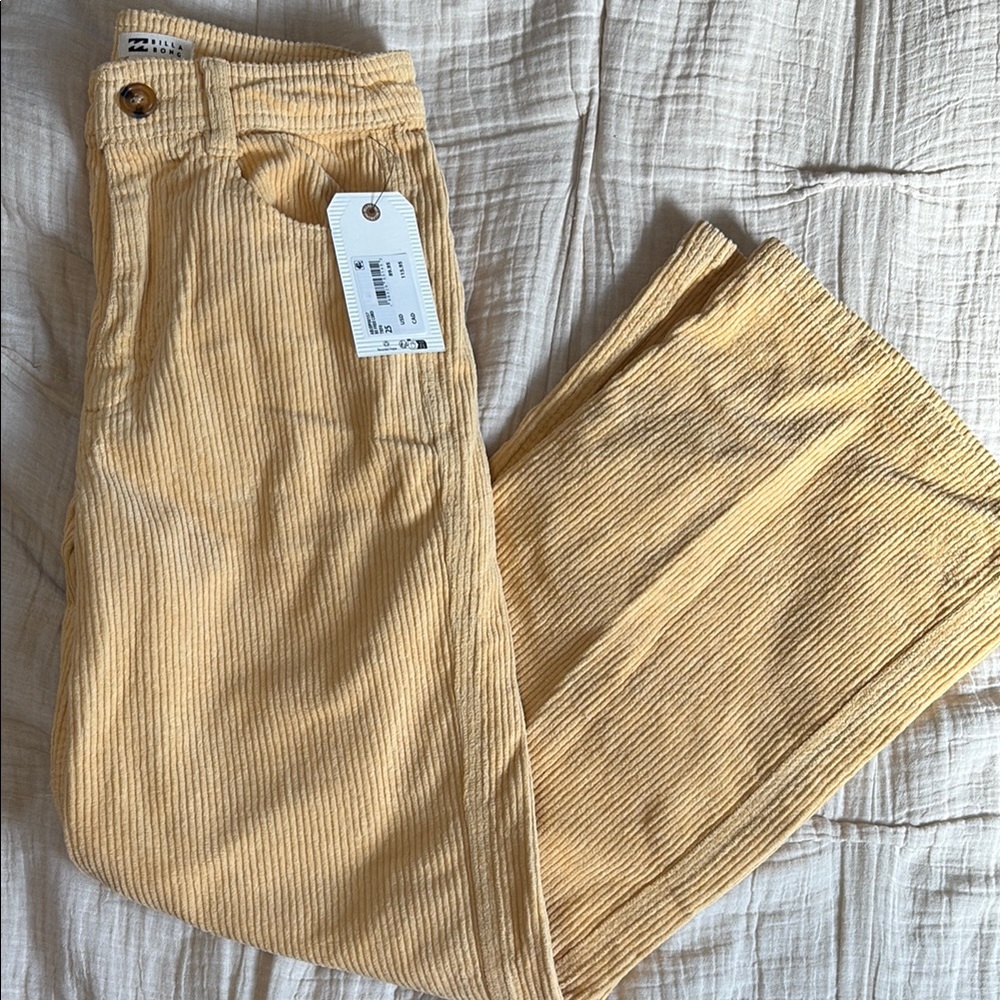 Billabong Yellow Corduroy Pants